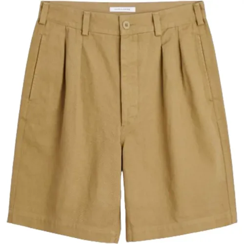 Pleated Shorts in Khaki , male, Sizes: L, M - Sunflower - Modalova