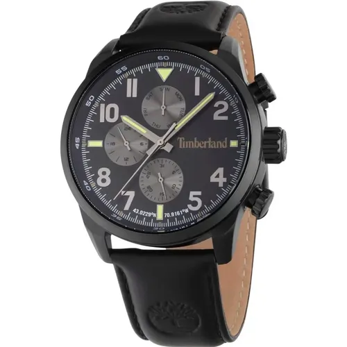 Leather Quartz Watch , male, Sizes: ONE SIZE - Timberland - Modalova