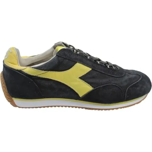 Stone Wash Black Phantom Canvas Sneakers , male, Sizes: 6 1/2 UK, 8 UK, 8 1/2 UK, 6 UK, 5 UK - Diadora - Modalova