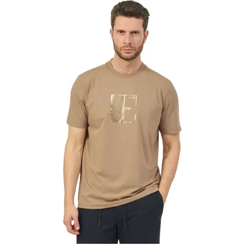 Metallic Graphic T-shirt , male, Sizes: L, S, XL, 4XL - Hugo Boss - Modalova