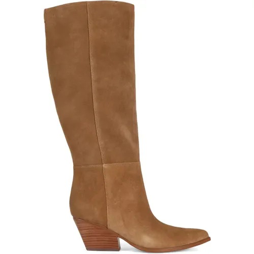 Suede Texan Heel Boots , Damen, Größe: 40 EU - Guess - Modalova