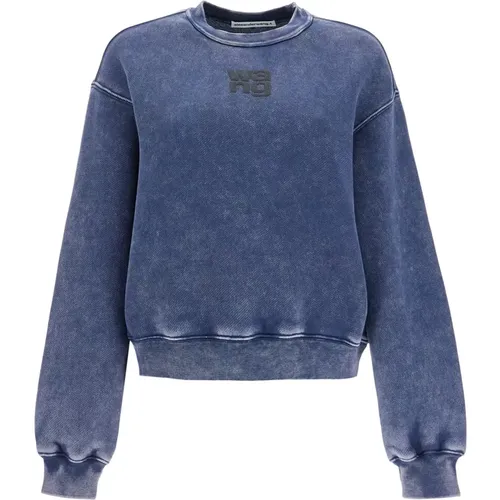 Boxy Crewneck Sweatshirt , female, Sizes: XS, L, M, S - alexander wang - Modalova