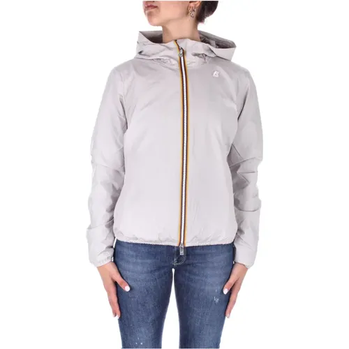 Kapuzenjacke mit Logo und Reißverschluss , Damen, Größe: 2XL - K-way - Modalova