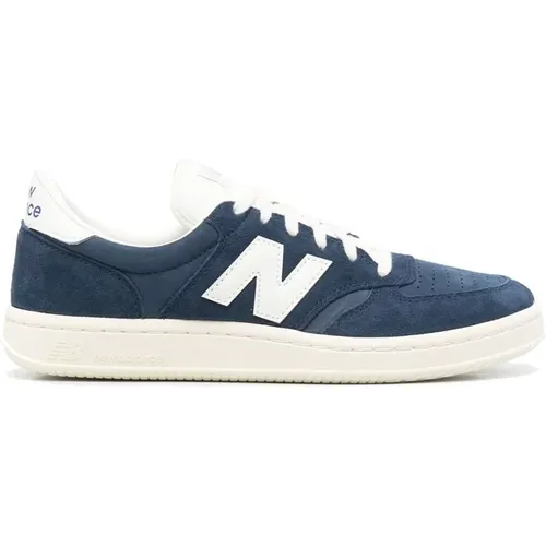 Navy Suede Leather Sneakers , male, Sizes: 8 1/2 UK - New Balance - Modalova