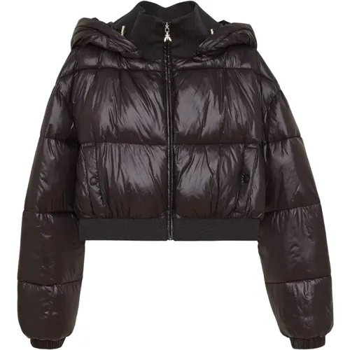 Cropped Hooded Puffer Jacket , female, Sizes: M - PATRIZIA PEPE - Modalova