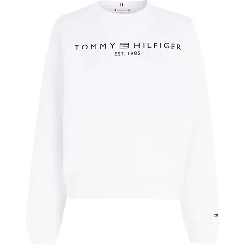 Optic Sweatshirt , Damen, Größe: S - Tommy Hilfiger - Modalova