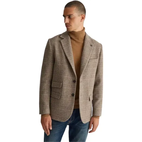 Elegant Wool Check Jacket for Men , male, Sizes: XL, L - Liu Jo - Modalova