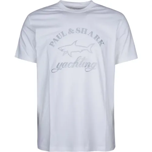 Lässiges Baumwoll-T-Shirt für Männer , Herren, Größe: 2XL - PAUL & SHARK - Modalova