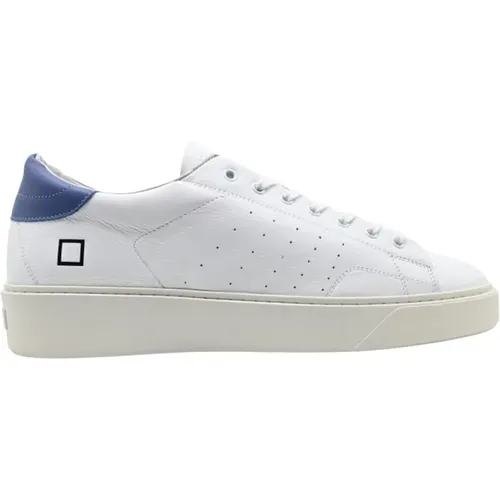Weiße Blaue Sneakers - Levante Calf , Herren, Größe: 41 EU - D.a.t.e. - Modalova