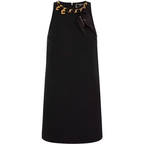 Mini Dress with Scarf , female, Sizes: L, S, XL - Elisabetta Franchi - Modalova