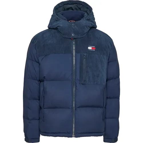 Blaue Oberbekleidung Jacke Aw23 , Herren, Größe: L - Tommy Jeans - Modalova