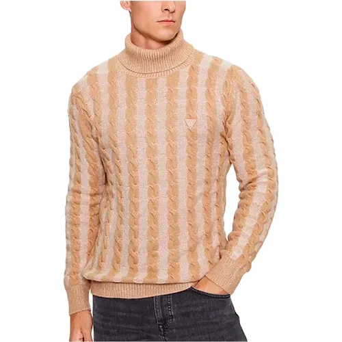 Arkell Ls Tn Bicolor Cable Swt Sweater , Herren, Größe: XL - Guess - Modalova
