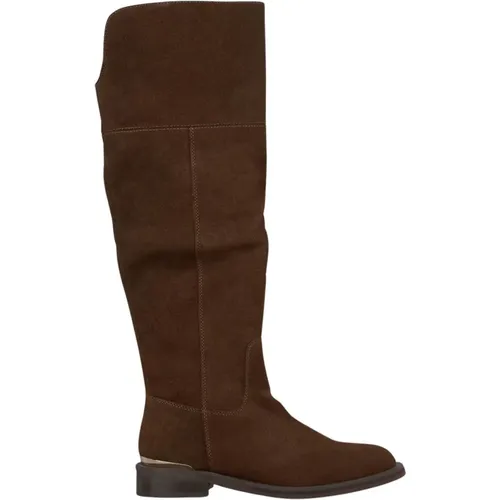 Slit Flat Boot , female, Sizes: 4 UK, 5 UK - Alma en Pena - Modalova