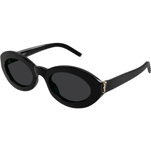 Modische Sonnenbrille SL M136,Sl M136 Sonnenbrille Schwarz - Saint Laurent - Modalova