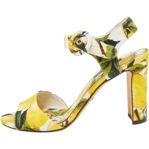 Pre-owned Fabric sandals , female, Sizes: 3 1/2 UK - Dolce & Gabbana Pre-owned - Modalova