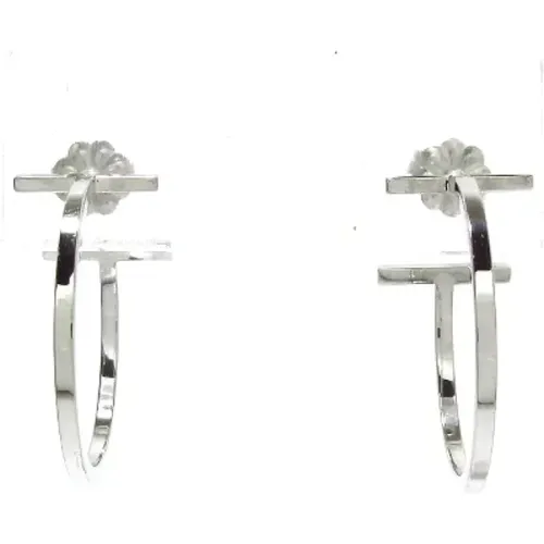 Pre-owned White Gold earrings , female, Sizes: ONE SIZE - Tiffany & Co. Pre-owned - Modalova