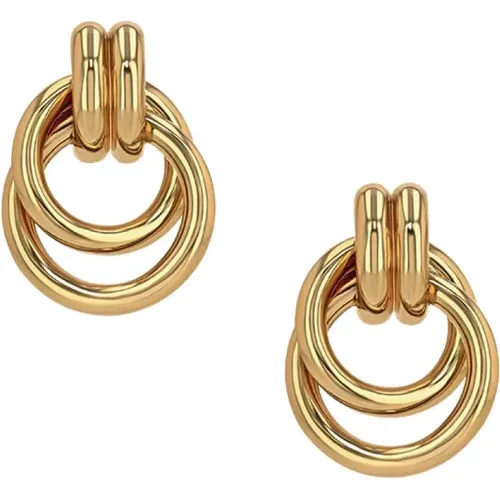 Vintage Double Knot Gold Earrings Jewelry , female, Sizes: ONE SIZE - Anine Bing - Modalova
