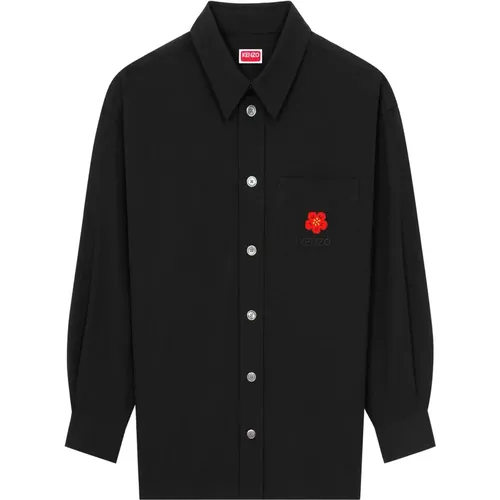 Oversize Boke Flower Crest Shirt , male, Sizes: L - Kenzo - Modalova