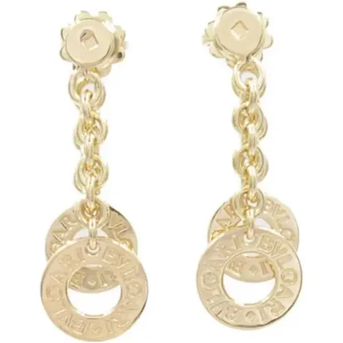 Pre-owned Gold earrings , female, Sizes: ONE SIZE - Bvlgari Vintage - Modalova