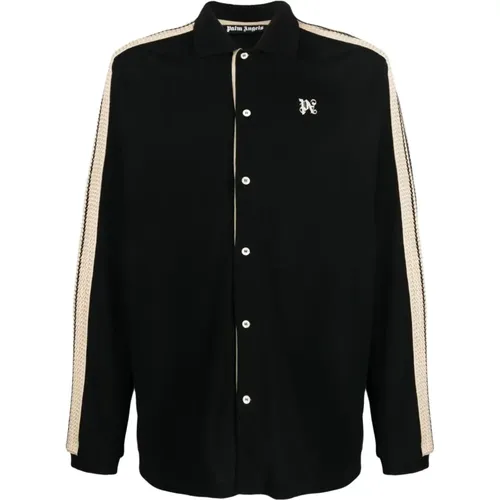 Cotton Polo Shirt with Logo Embroidery , male, Sizes: XL - Palm Angels - Modalova