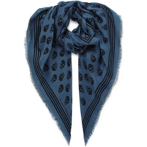 Skull Logo Biker Scarf , female, Sizes: ONE SIZE - alexander mcqueen - Modalova