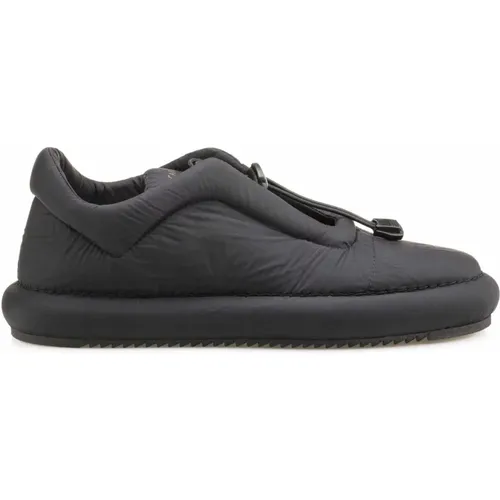 Schwarze Nylon-Sneaker mit elastischer Vorderseite,Graue Wildleder Elastische Front Sneakers,Sneakers - DEL Carlo - Modalova