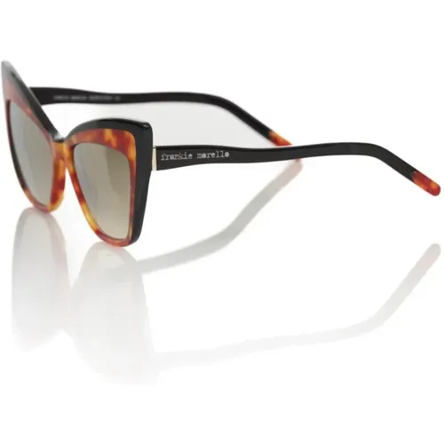 Stilvolle Cat Eye Sonnenbrille Braune Gläser , Damen, Größe: ONE Size - Frankie Morello - Modalova