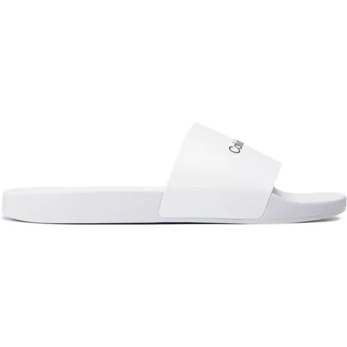 Rubber Pool Slide Sandals , male, Sizes: 8 UK, 9 UK, 7 UK - Calvin Klein - Modalova