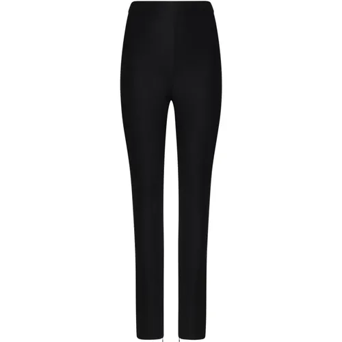 Schwarze Slim Fit High Waist Hose , Damen, Größe: L - pinko - Modalova