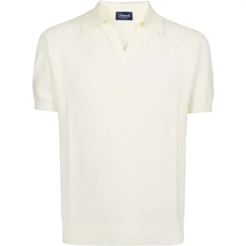 Short Sleeve Polo Shirt in , male, Sizes: L - Drumohr - Modalova