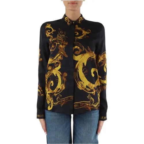 Decorative Twill Viscose Shirt , female, Sizes: S, M - Versace Jeans Couture - Modalova