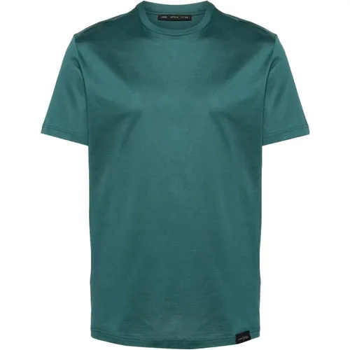 Cotton T-shirt with Logo , male, Sizes: 4XL, 3XL, XL, 2XL - Low Brand - Modalova