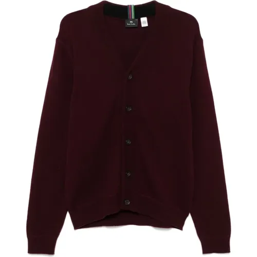 Merino Wool Bordeaux Sweater , male, Sizes: L, M - Paul Smith - Modalova