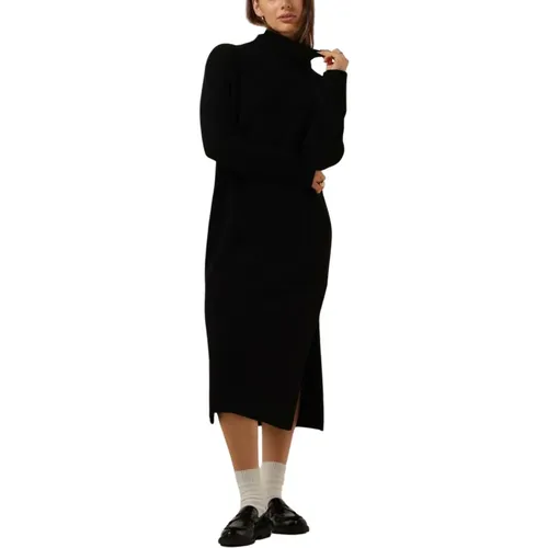 Schwarzes Midi-Kleid Sastera , Damen, Größe: S - drykorn - Modalova