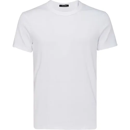 Leichte und Natürliche Weiße T-Shirts , Herren, Größe: M - Tom Ford - Modalova