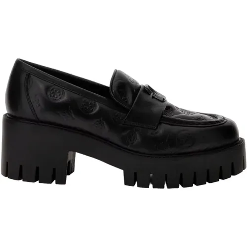 Women`s Casual Leather Moccasins , female, Sizes: 6 UK - Guess - Modalova