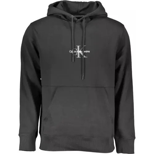 Cotton Hooded Sweatshirt with Embroidered Logo , male, Sizes: 2XL, XL - Calvin Klein - Modalova