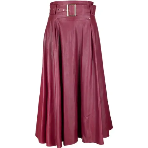 Eco Bordeaux Skirt - Autumn Winter 2023 Collection , female, Sizes: 3XS - Fracomina - Modalova