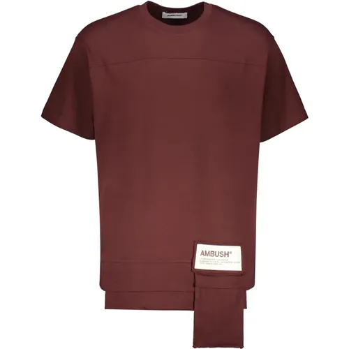 Baumwoll T-Shirt mit Frontdruck , Herren, Größe: XS - AMBUSH - Modalova