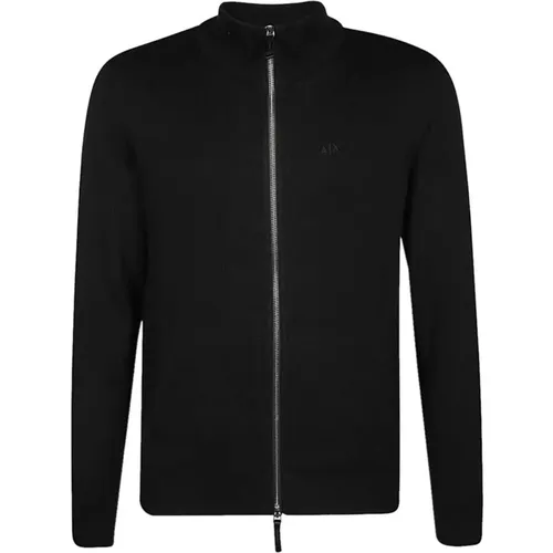 Herren Schwarzer Cardigan , Herren, Größe: 2XL - Armani Exchange - Modalova