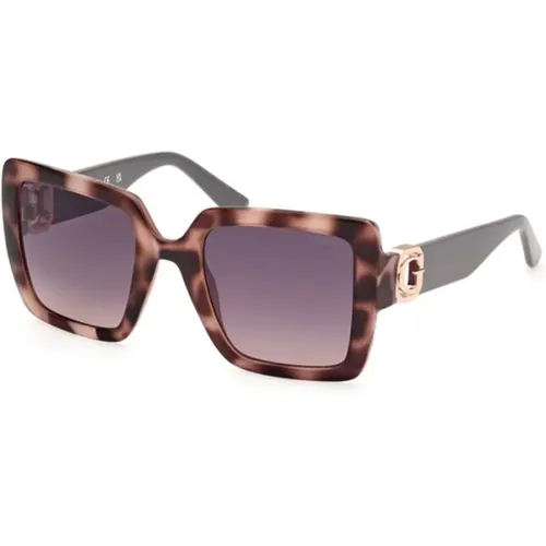 Coloured Havana Gradient Smoke Sunglasses , unisex, Sizes: 52 MM - Guess - Modalova