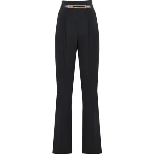 Gürtel Kunstleder Crepe Hose , Damen, Größe: XL - Elisabetta Franchi - Modalova