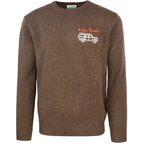 Cashmere Sweater Graphic Front Long Sleeve , male, Sizes: L, S, M, XL - MC2 Saint Barth - Modalova