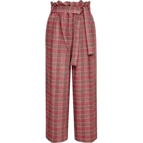 Flannel Pants Prince of Wales , female, Sizes: S, M, XS, 2XS - pinko - Modalova