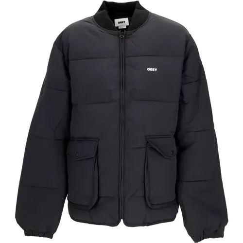 Padded Jacket with Zip Closure , male, Sizes: M, XS, XL, L, S - Obey - Modalova