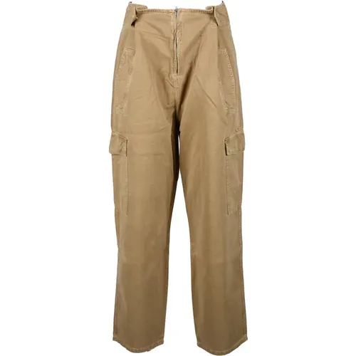 Women Khaki Pants , female, Sizes: XS, L - Twinset - Modalova