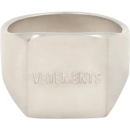 Gravierter Logo Messingring - Vetements - Modalova