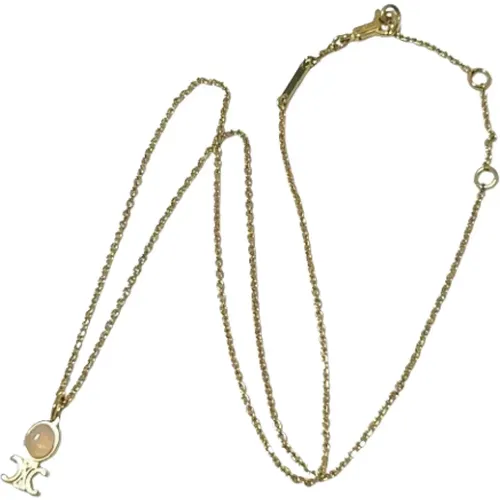 Pre-owned Metal necklaces , female, Sizes: ONE SIZE - Celine Vintage - Modalova