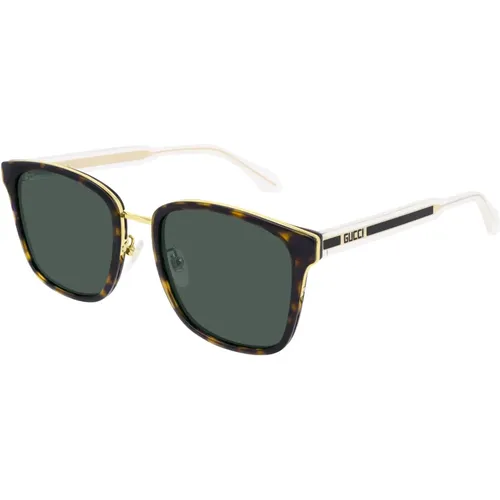 Havana/Green Sonnenbrille,Schwarz Grün/Graue Sonnenbrille,Stylische Sonnenbrille Gg0563Skn - Gucci - Modalova