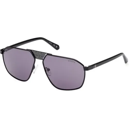 Shiny Sunglasses with Violet Lenses , unisex, Sizes: 59 MM - Guess - Modalova